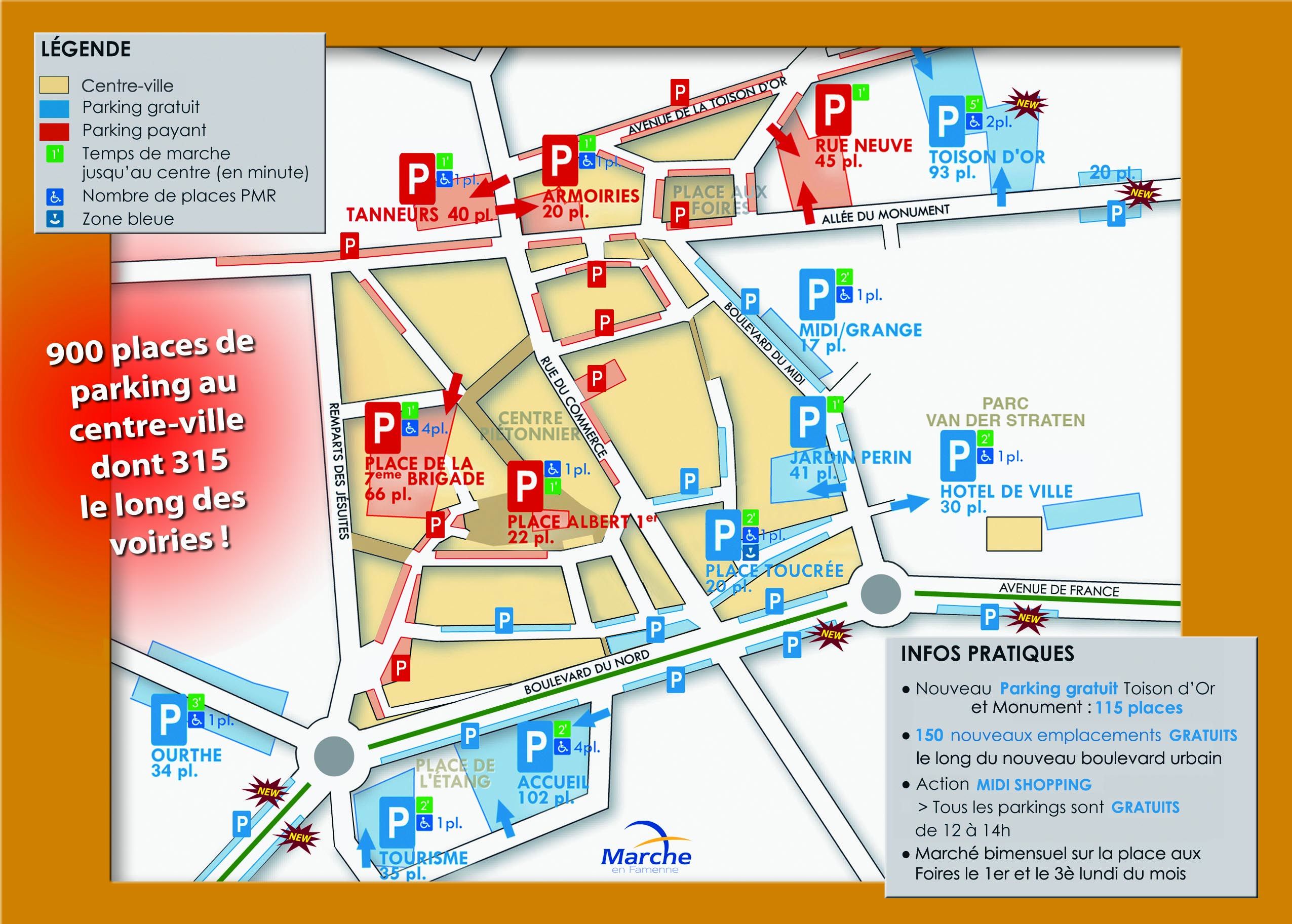 Le MR propose de rendre les parkings gratuits le samedi à Marche ...